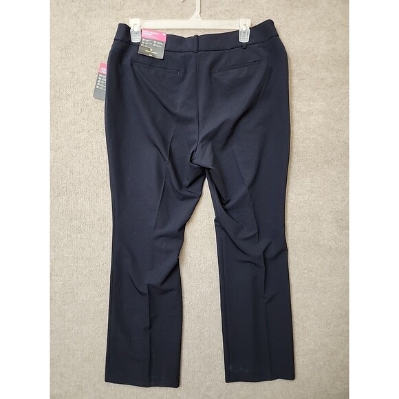 Worthington Curvy Fit Perfect Trouser Dress Pants Womens 16 Navy Blue Career NEW - Picture 6 of 11